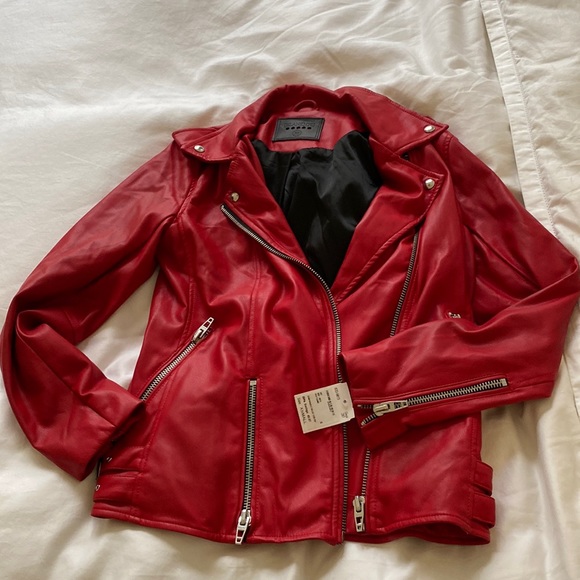 Blank NYC Jackets & Coats New Blank Nyc Red Leather Jacket Poshmark
